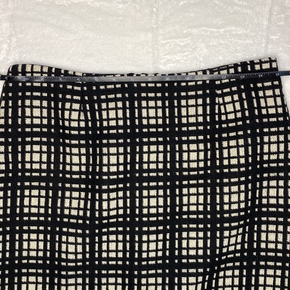Willi Smith Wool Blend Black & White Plaid Pencil Skirt Size 2 - Picture 12 of 12